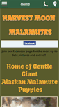 Mobile Screenshot of harvestmoonmalamutes.com